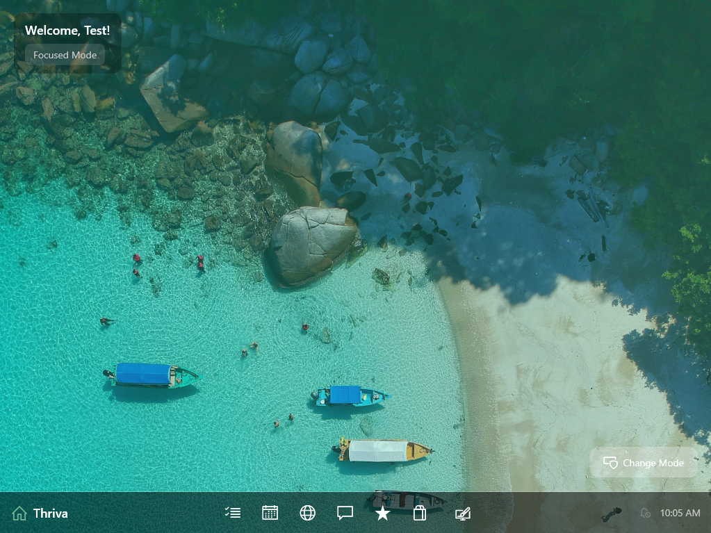 ThrivaOS on Windows - focused learning environment